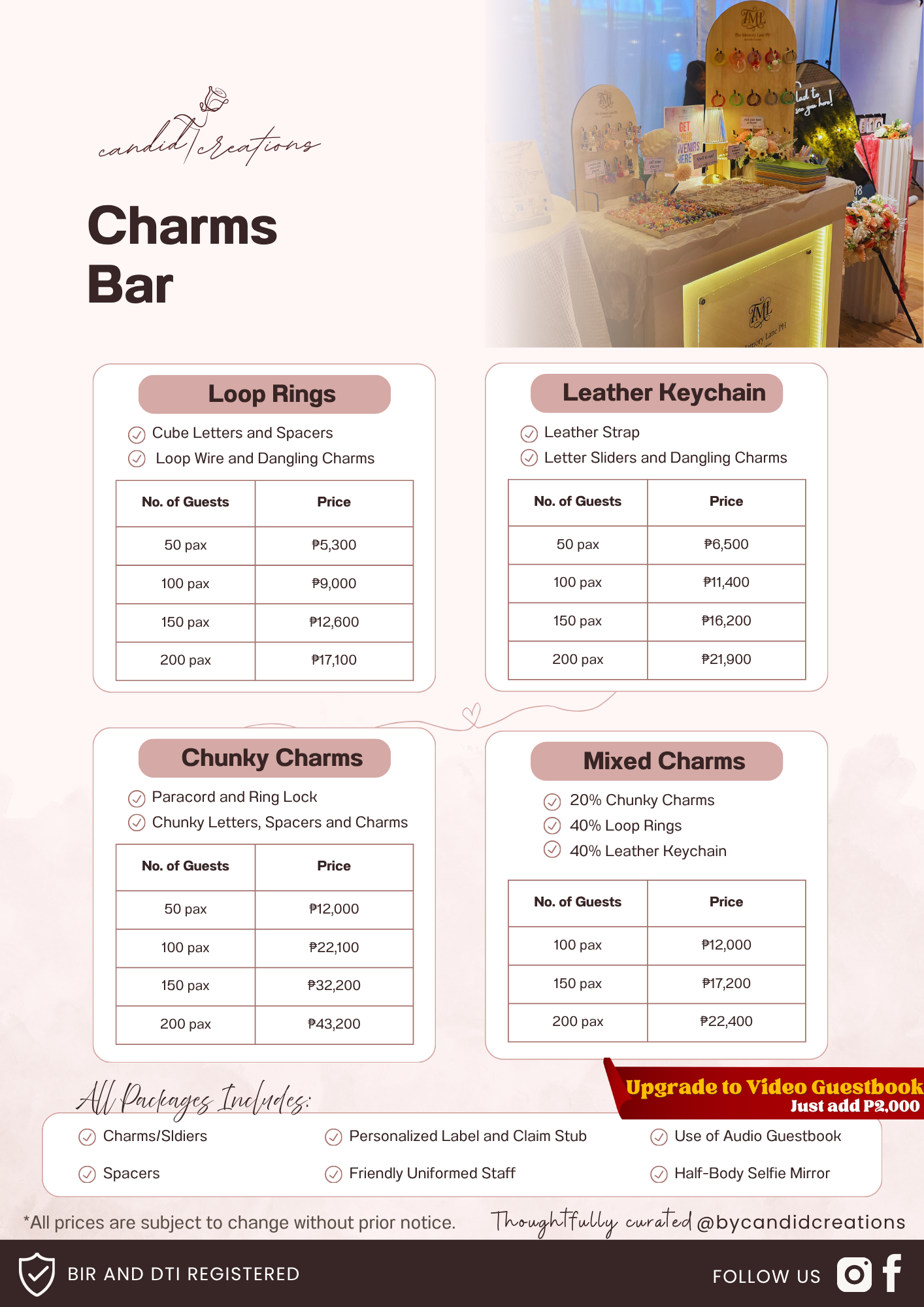 Charms Bar setup
